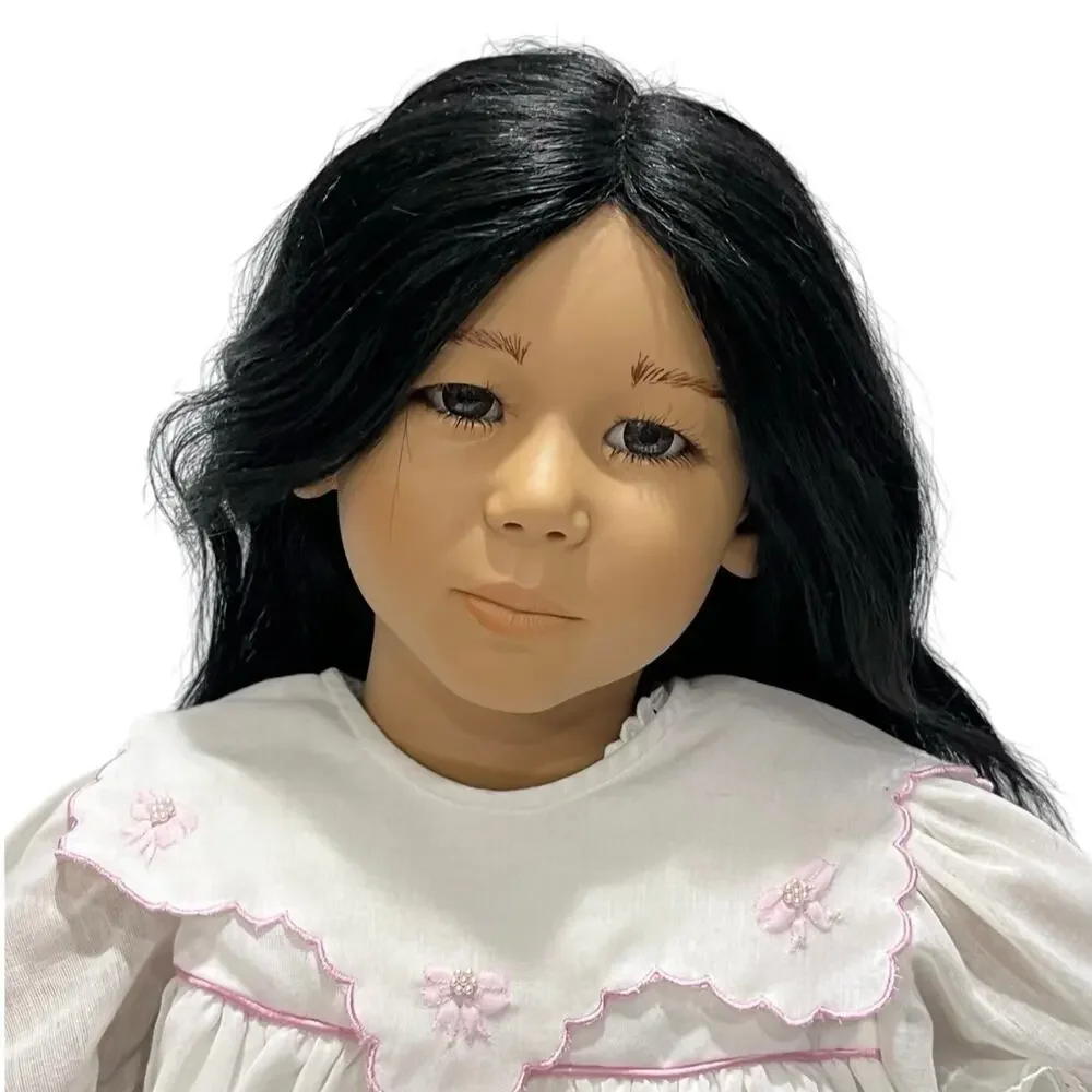 Vintage Annette Himstedt Signed German USA Vinyl Doll Lifelike Asian Michiko‎